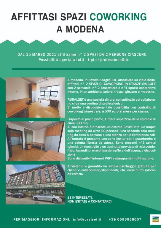 Ufficio in in affitto da privato a Modena strada Scaglia Est, 144