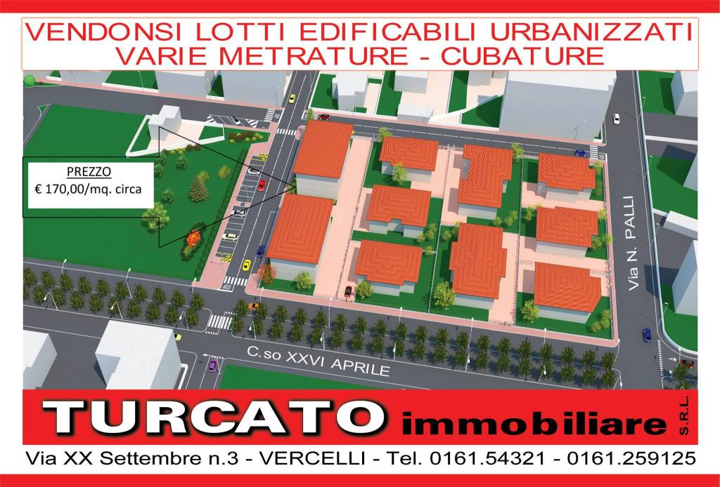 Terreno Residenziale in vendita a Vercelli corso 26 Aprile