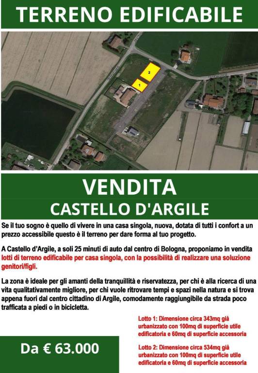 Terreno Residenziale in vendita a Castello d'Argile via Zambeccari
