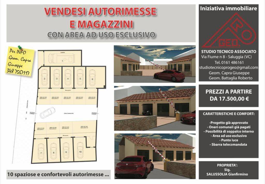 Garage in vendita a Saluggia via s. Bonaventura, 2A