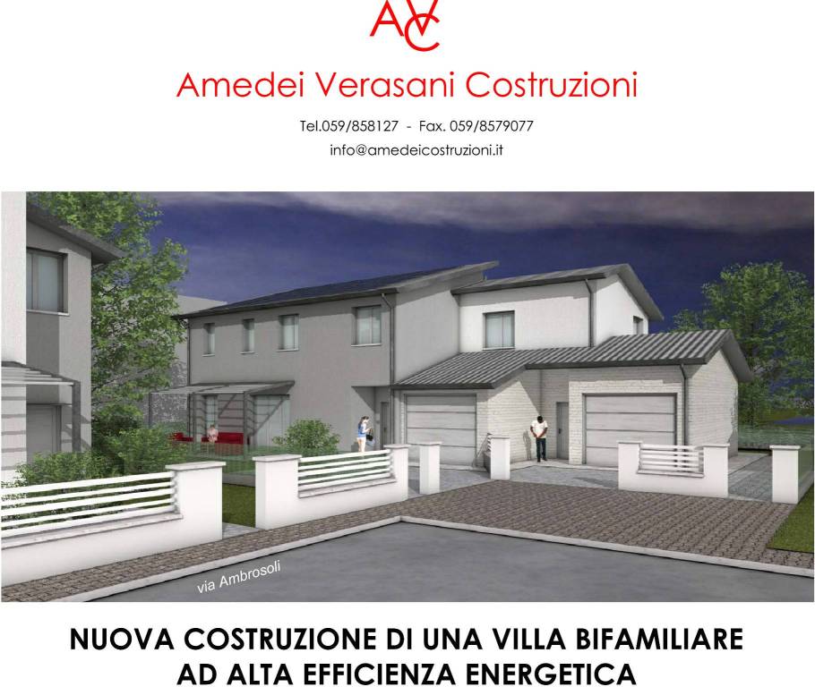 Villa Bifamiliare in vendita a Soliera piazzale Geminiano Loschi