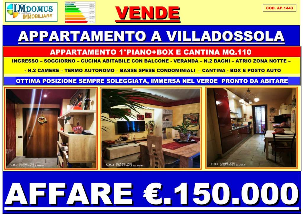 Appartamento in vendita a Villadossola viale Emilia, 4