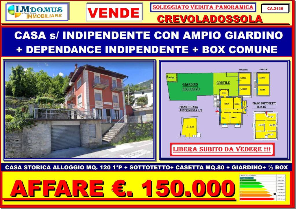 Villa Bifamiliare in vendita a Crevoladossola via Valle Antigorio, 16