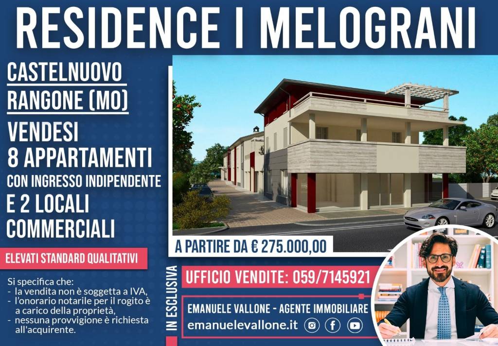 Appartamento in vendita a Castelnuovo Rangone via Eugenio Zanasi, 33