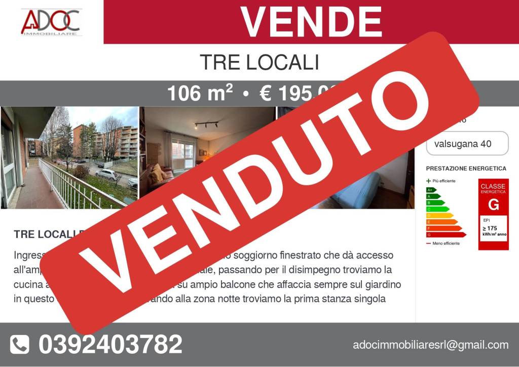 Appartamento in vendita a Monza via Valsugana, 40