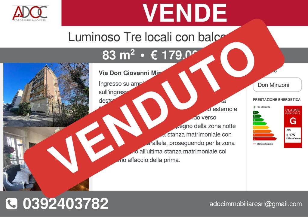 Appartamento in vendita a Monza via Don Giovanni Minzoni, 11