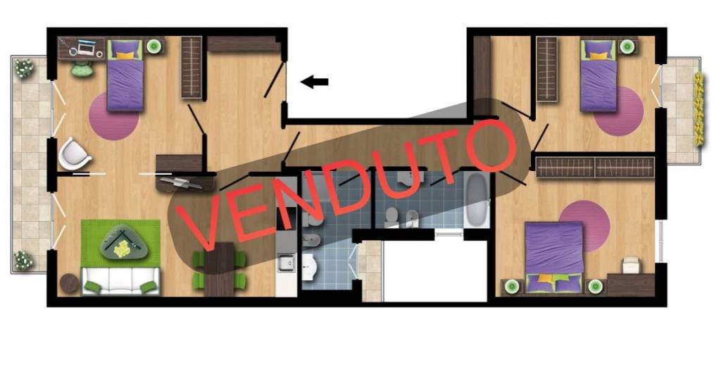 Appartamento in vendita a Verona via Antonio Pisano, 20