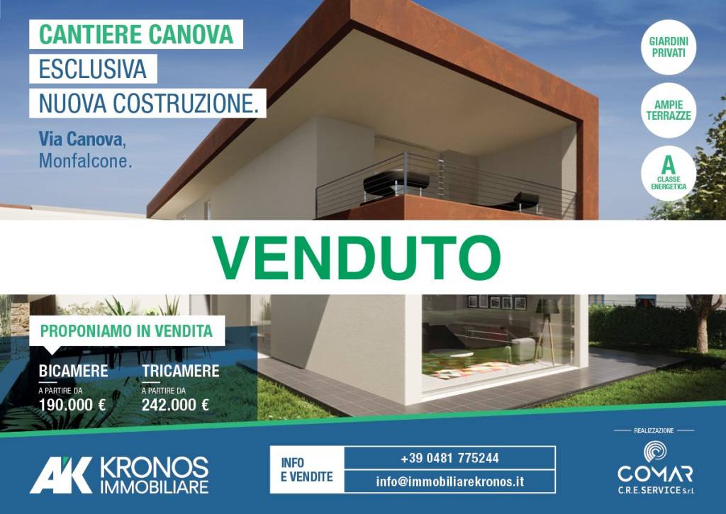 Appartamento in vendita a Monfalcone via Antonio Canova