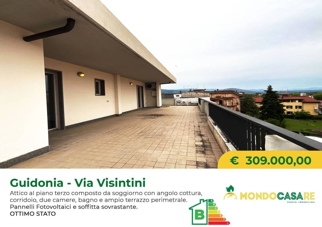 Attico in vendita a Guidonia Montecelio via Mario Visintini, 27