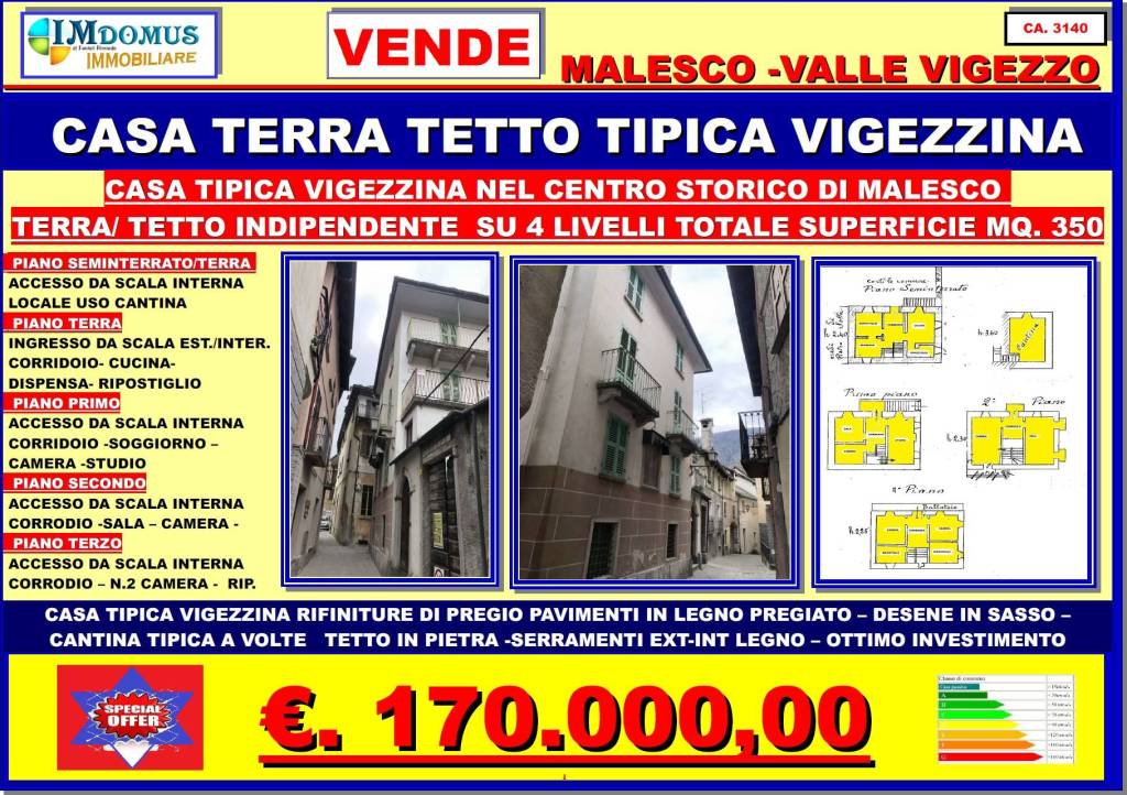 Casa Indipendente in vendita a Malesco via Trabucchi, 22