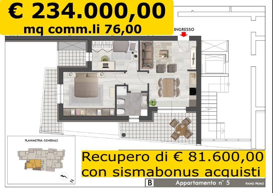 Appartamento in vendita a Fano via 4 Novembre, 127
