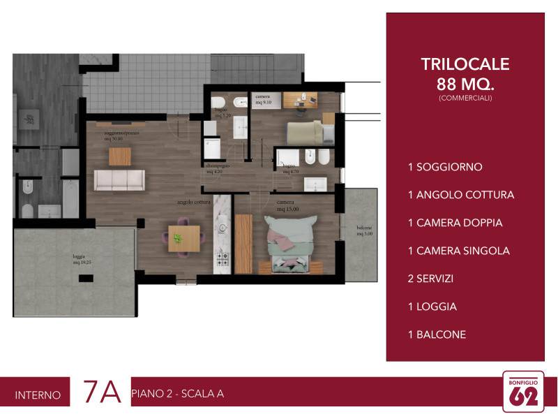 Appartamento in vendita a Roma via Francesco Bonfiglio