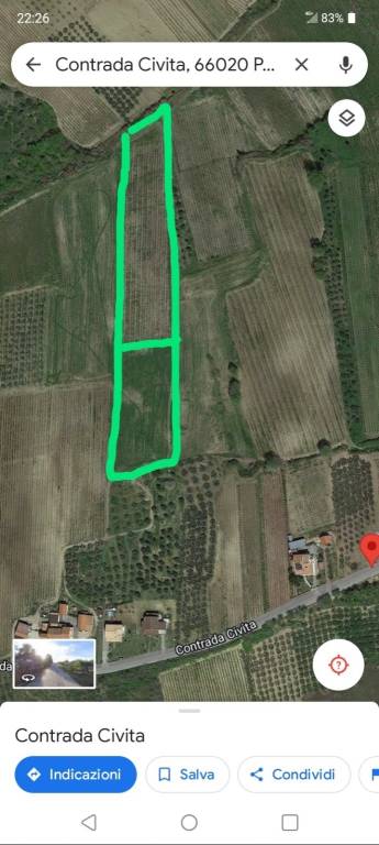 Terreno Agricolo in vendita a Pollutri contrada Civita, 42