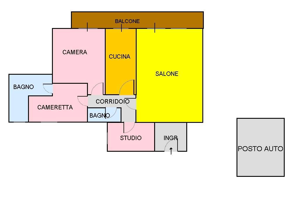 Appartamento in vendita a Roma via Prospero Alpino, 20