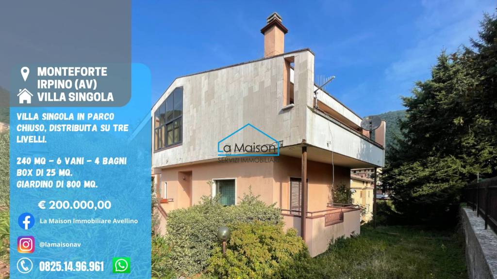 Villa in vendita a Monteforte Irpino via Nazionale, 182