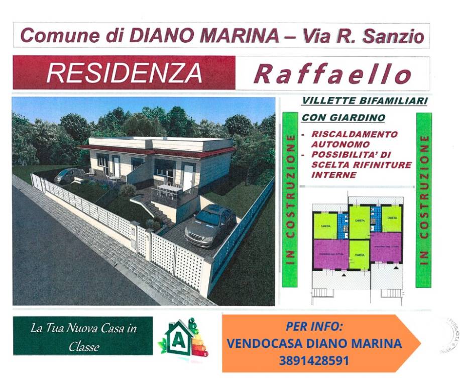 Villa a Schiera in vendita a Diano Marina via Raffaello Sanzio