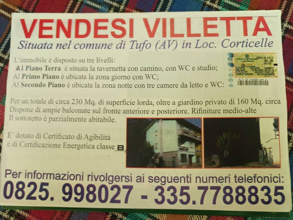 Villa in in vendita da privato a Tufo via Macinanti, 51