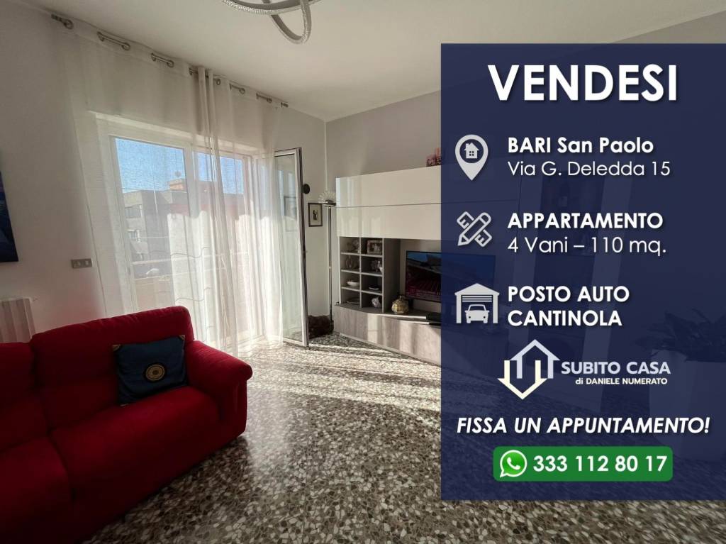 Appartamento in vendita a Bari via Grazia Deledda, 15