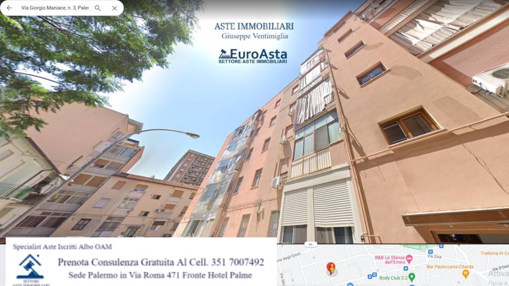 Appartamento all'asta a Palermo via Giorgio Maniace, 3
