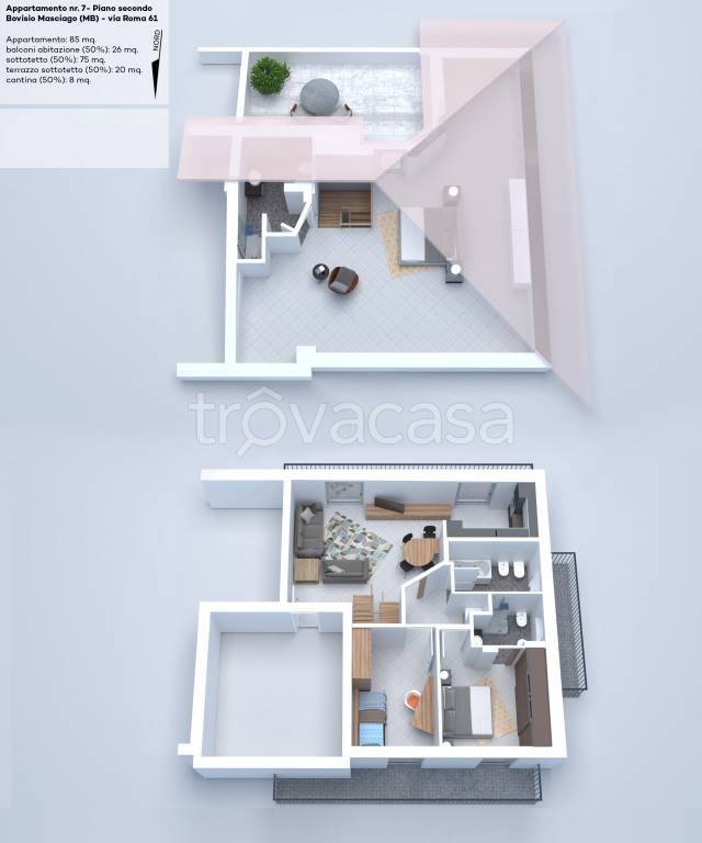 Appartamento in vendita a Bovisio-Masciago via roma, 61