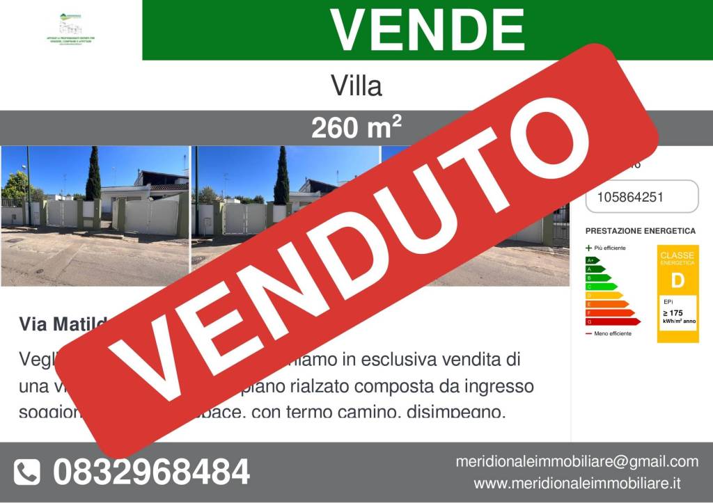 Villa in vendita a Veglie via Matilde Serao, 5
