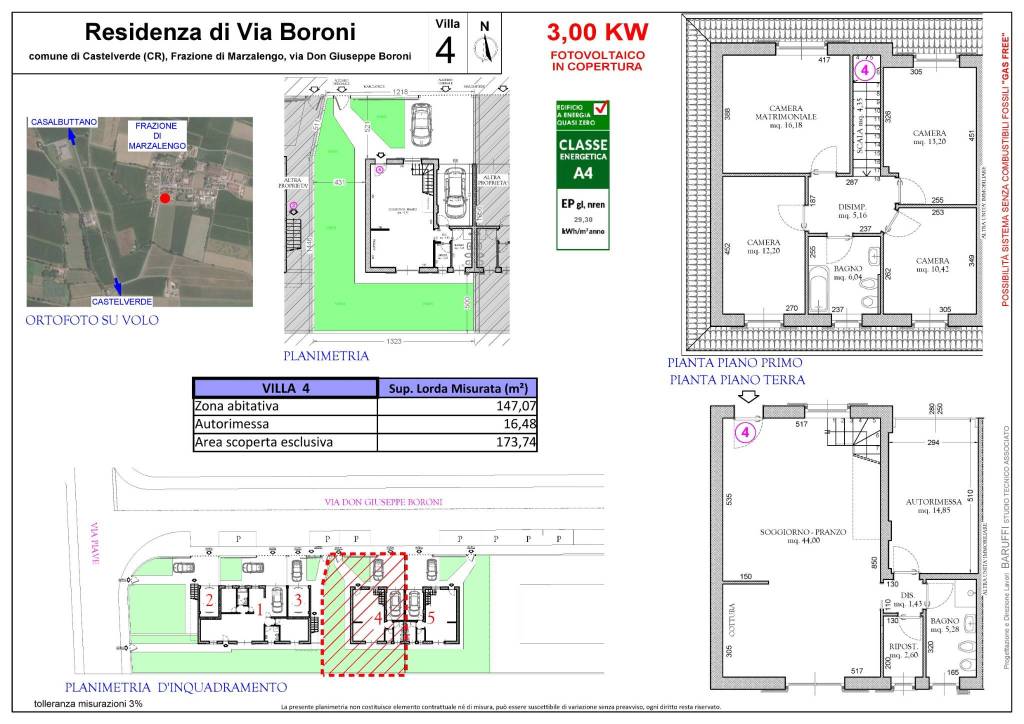Villa Bifamiliare in vendita a Castelverde via Piave, 55D
