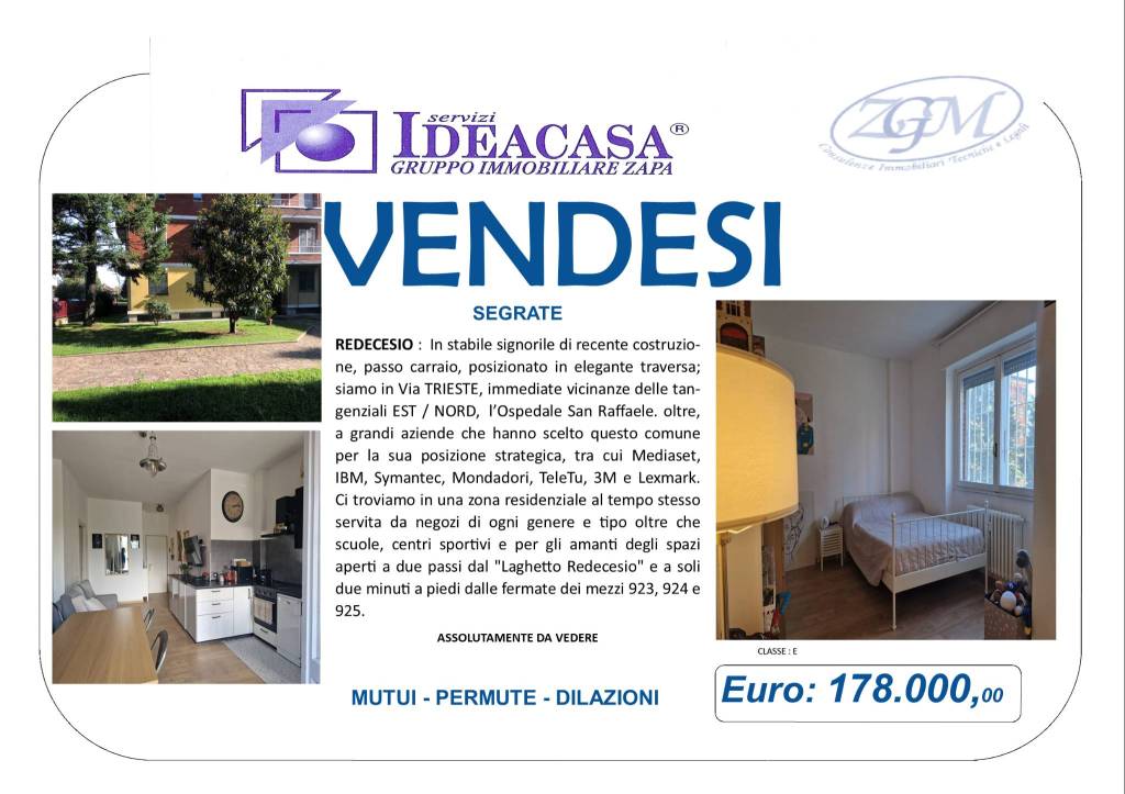 Appartamento in vendita a Segrate via Trieste, 7