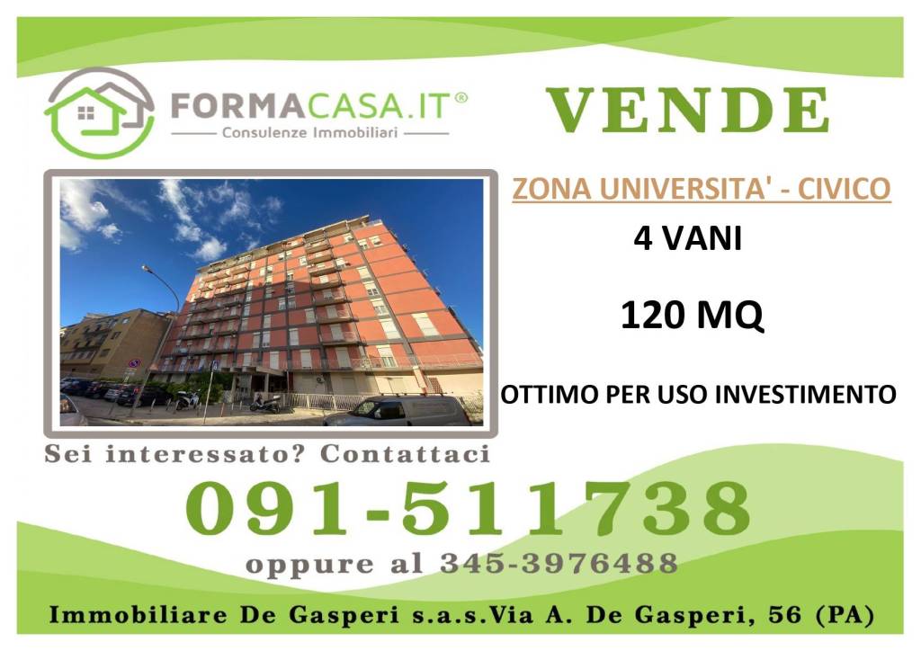 Appartamento in vendita a Palermo via Filippo Marini, 23