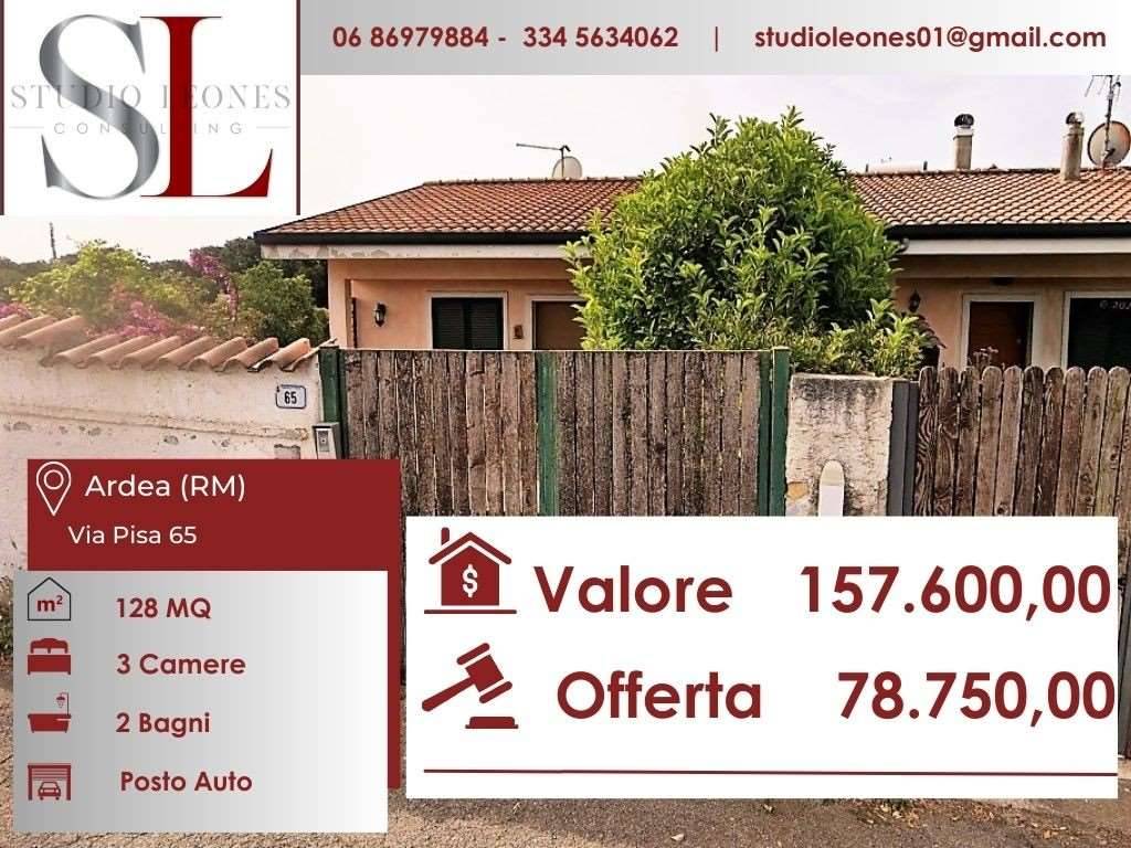 Villa a Schiera all'asta ad Ardea via Pisa, 65 (già 47/E)
