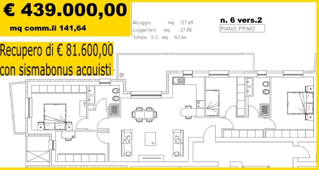 Appartamento in vendita a Fano via 4 Novembre, 127