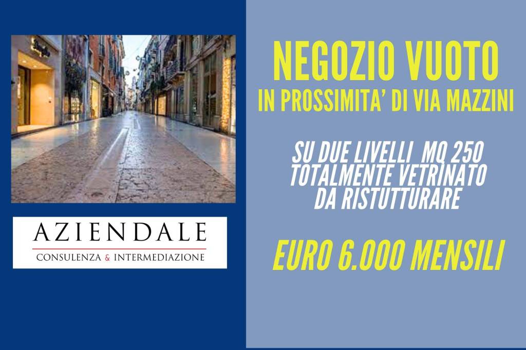 Negozio in affitto a Verona via Giuseppe Mazzini