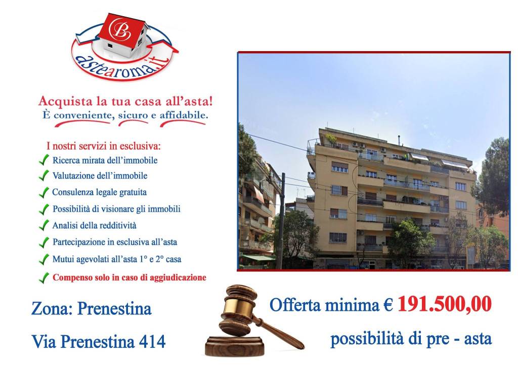 Appartamento all'asta a Roma via Prenestina, 414