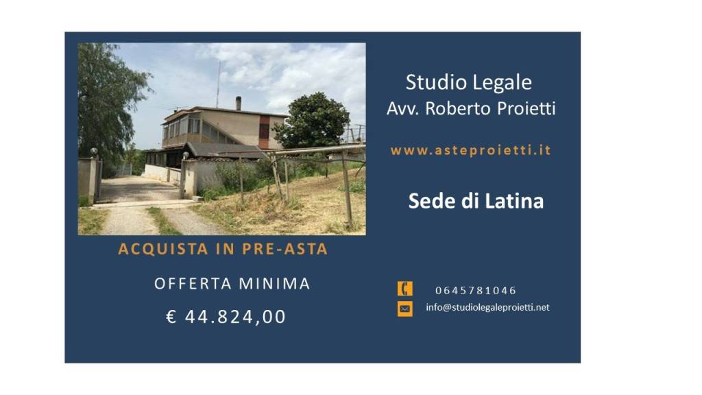 Villa all'asta a Cisterna di Latina via Cesare Ottaviano Augusto