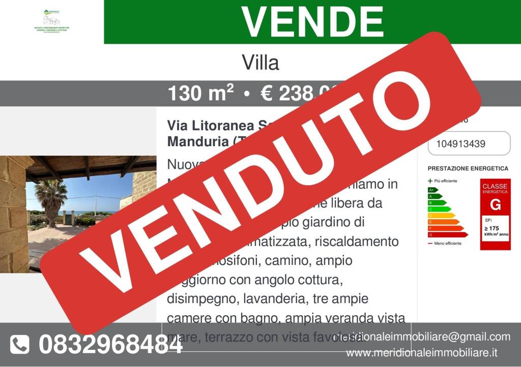 Villa in vendita a Manduria via Litoranea Salentina, 95