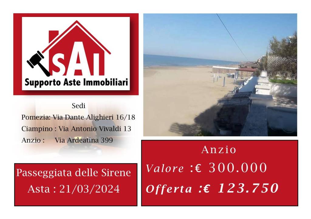 Villa all'asta ad Anzio passeggiata Delle Sirene, 4