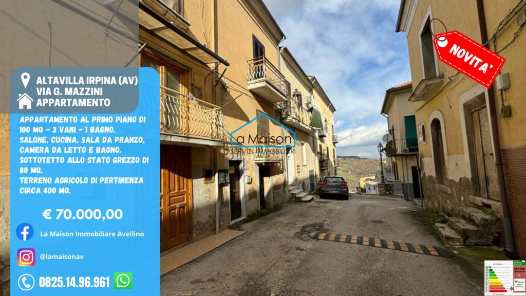 Appartamento in vendita ad Altavilla Irpina via Giuseppe Mazzini, 32