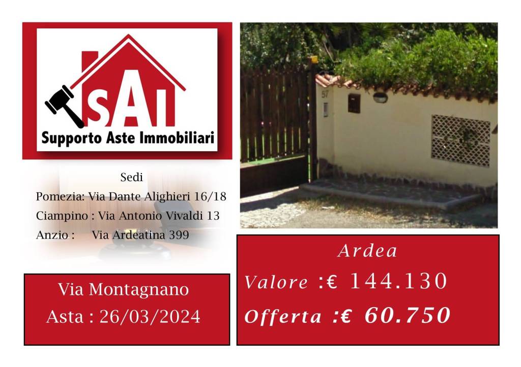 Appartamento all'asta ad Ardea via Montagnano