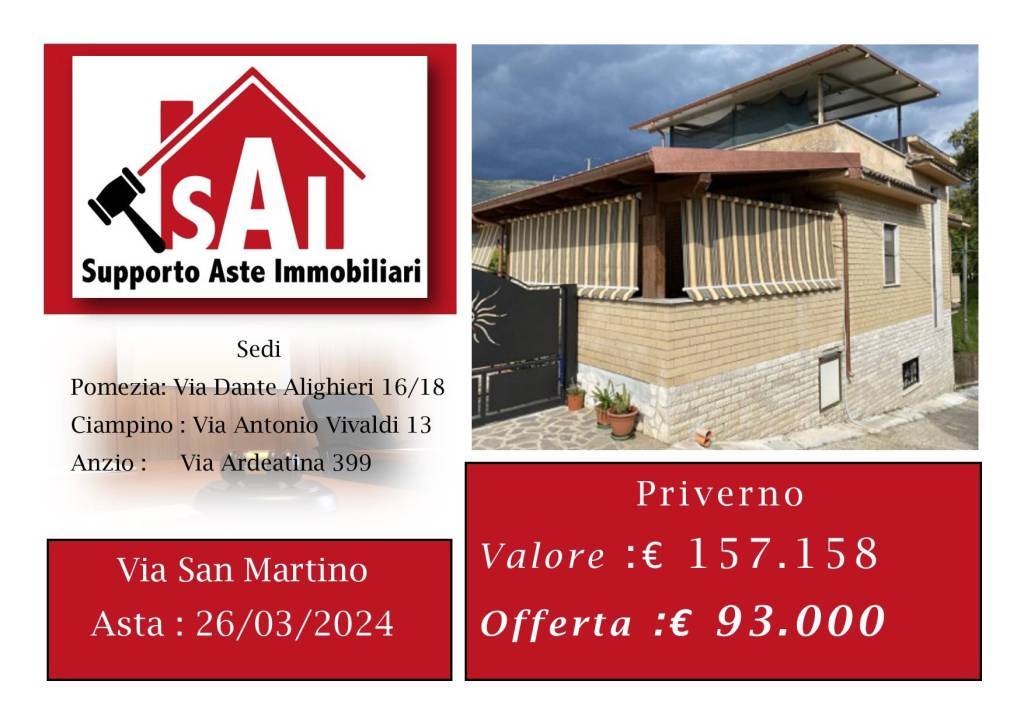 Appartamento all'asta a Priverno via San Martino