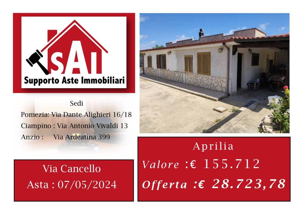 Villa all'asta ad Aprilia via Cancello, 5