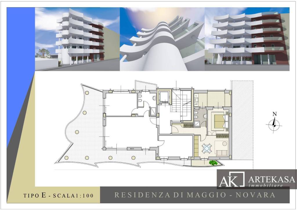 Appartamento in vendita a Novara via Monte San Michele, 8