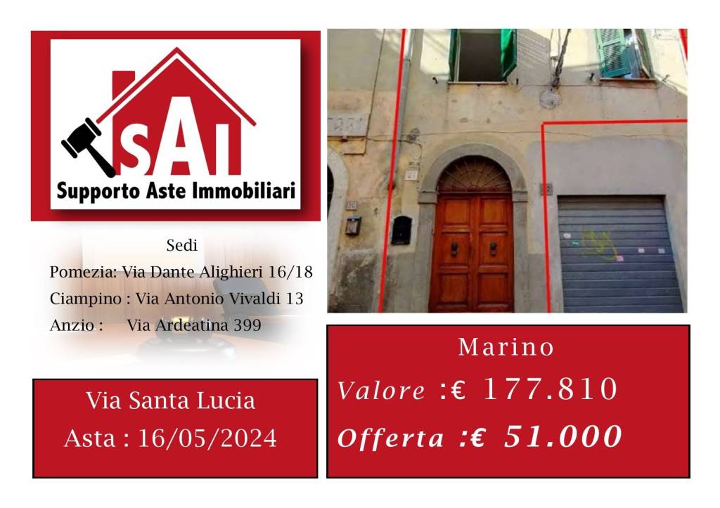 Appartamento all'asta a Marino via Santa Lucia, 24