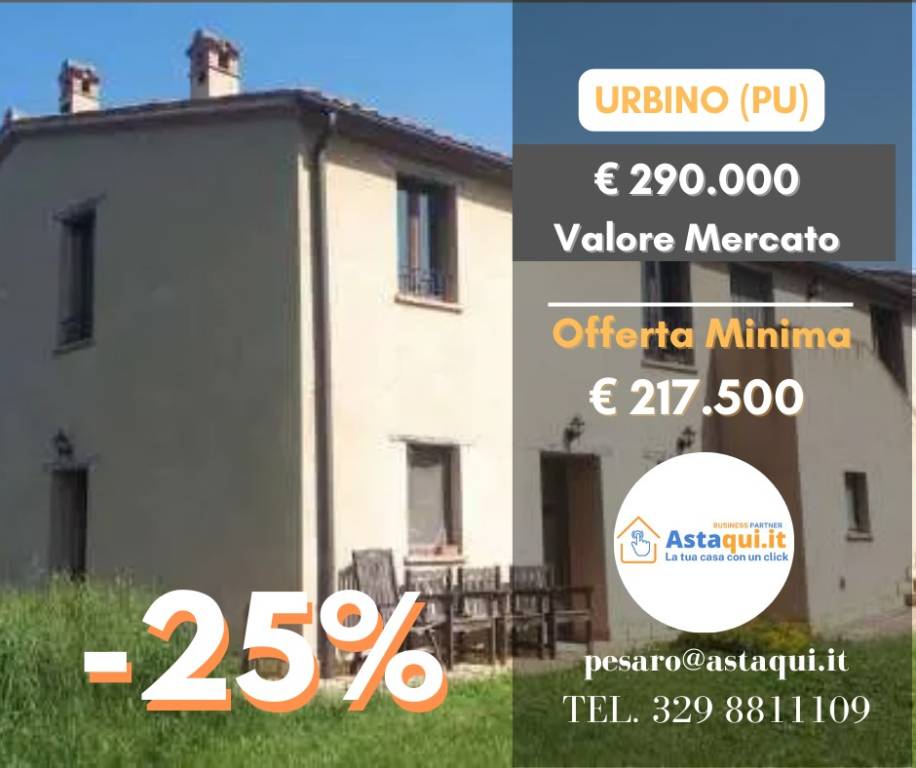 Villa Bifamiliare all'asta a Urbino via Maciolla