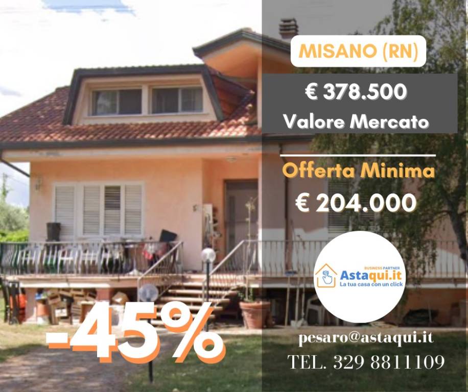Villa all'asta a Misano Adriatico via Canale