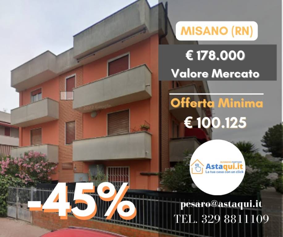 Appartamento all'asta a Misano Adriatico via Francesco Baracca