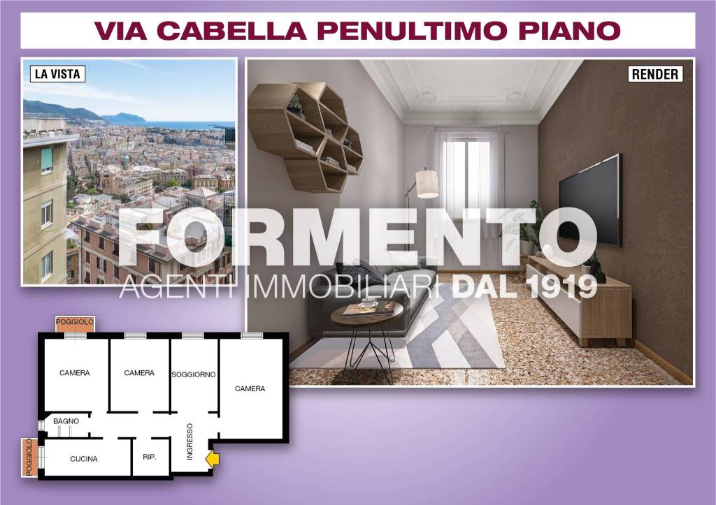 Appartamento in vendita a Genova via Cesare Cabella, 0