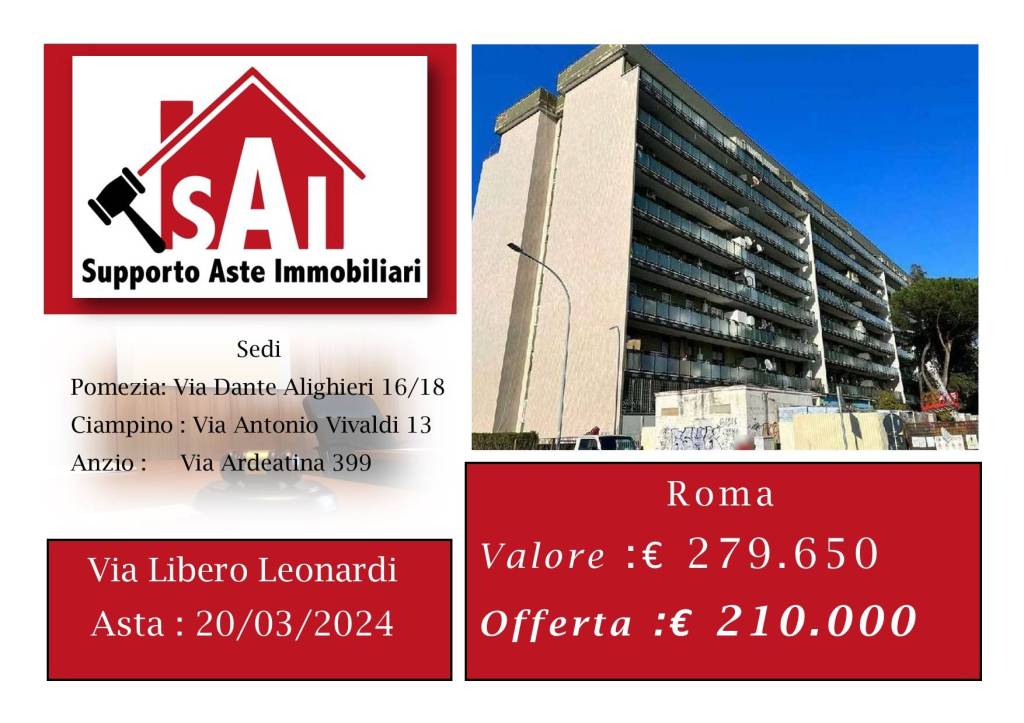 Appartamento all'asta a Roma via Libero Leonardi, 110