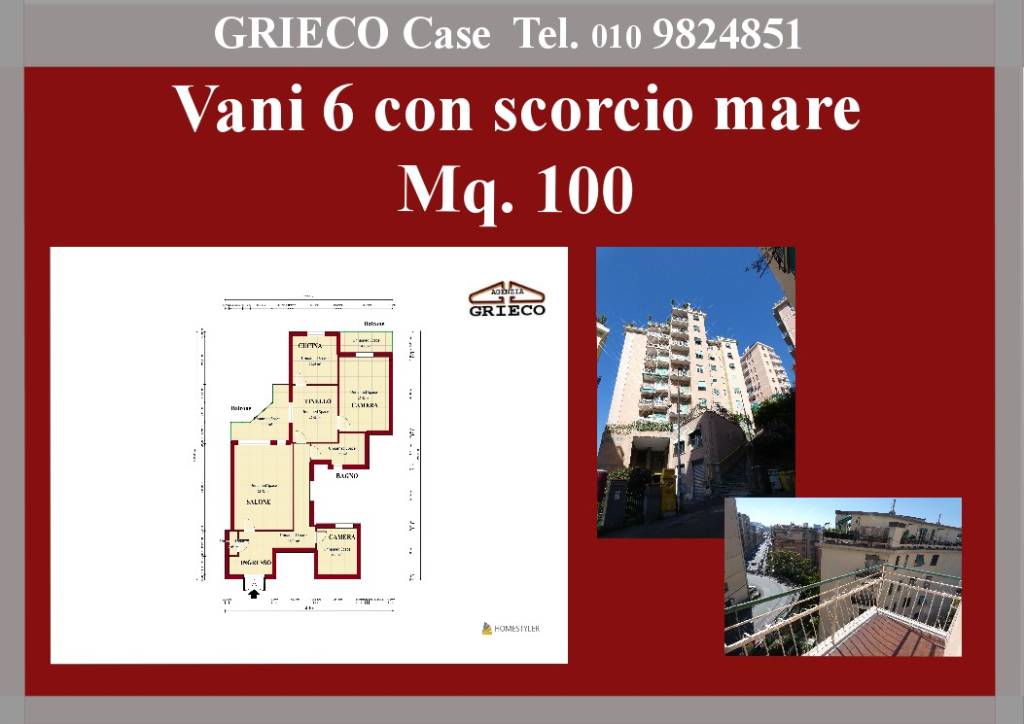 Appartamento in vendita a Genova via Giovanni Amarena