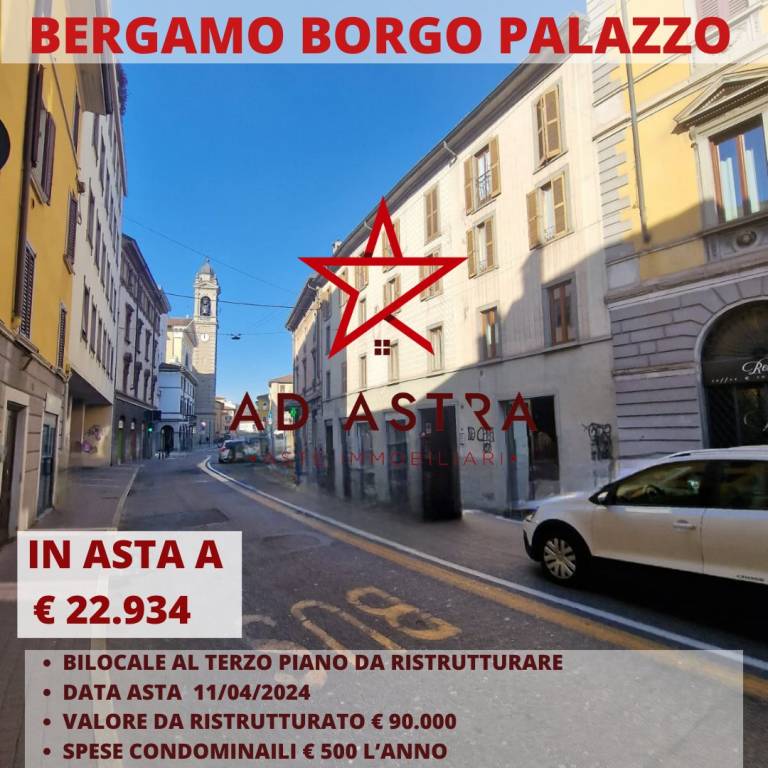 Appartamento all'asta a Bergamo via Borgo Palazzo, 78
