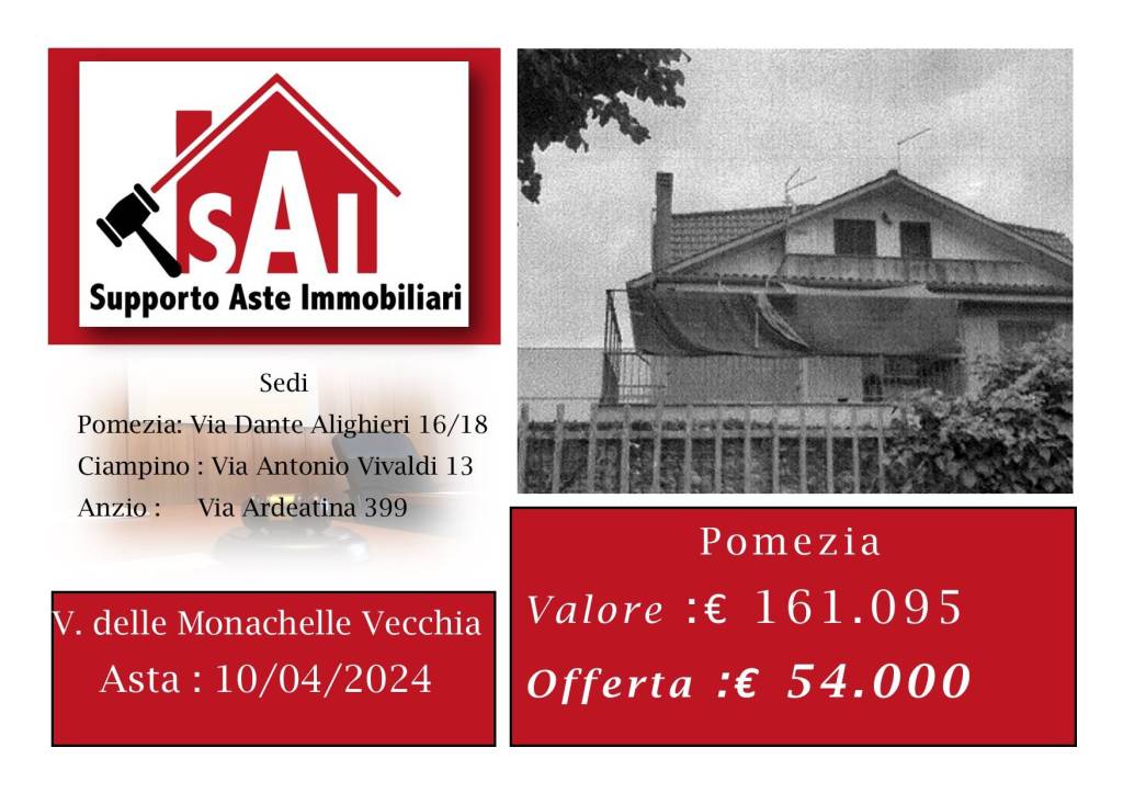 Appartamento all'asta a Pomezia via Monachelle Vecchia