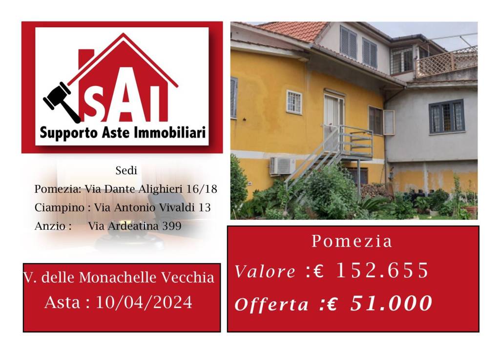 Appartamento all'asta a Pomezia via Monachelle Vecchia, 38